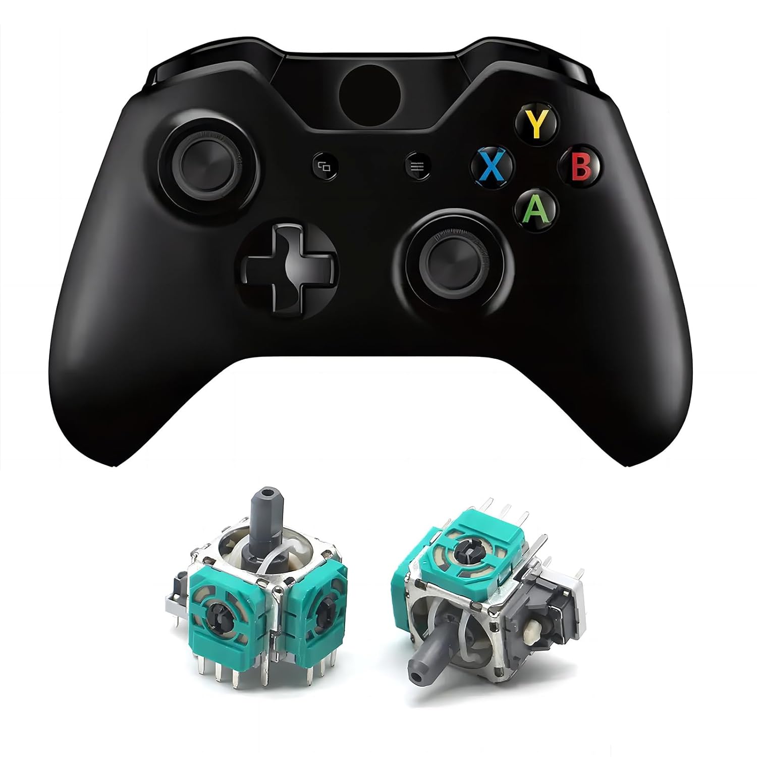 Genuine Analog Joysticks Repair Kit Compatible with X-One - Fixes Stick Drift, Broken, and Loose Joysticks on Regular, S, and Elite Series 1 Controllers Set