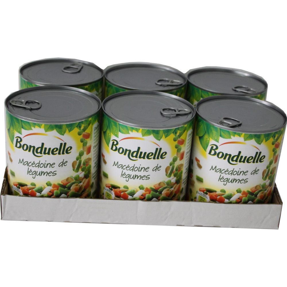 Bonduelle Macédoine de Légumes 6 x 800g Konserve (Mazedonische Gemüse-Mischung)