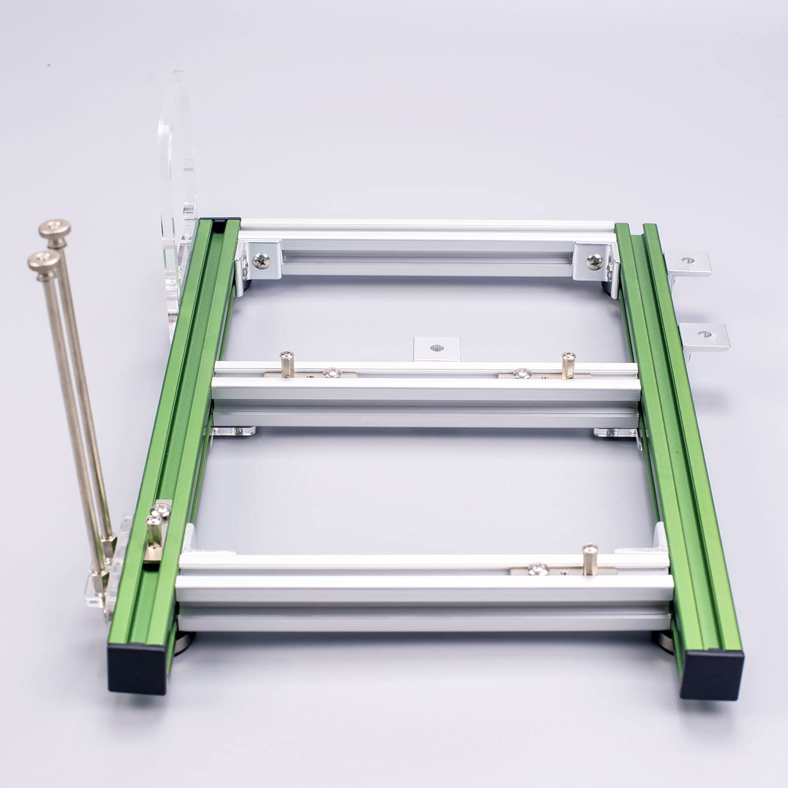 Staffa per Custodia Aperta per Computer ITX Telaio in Alluminio Fai-da-te con Buona Dissipazione del Calore per Uso Domestico e Configurazione di Gioco (Verde Argento)