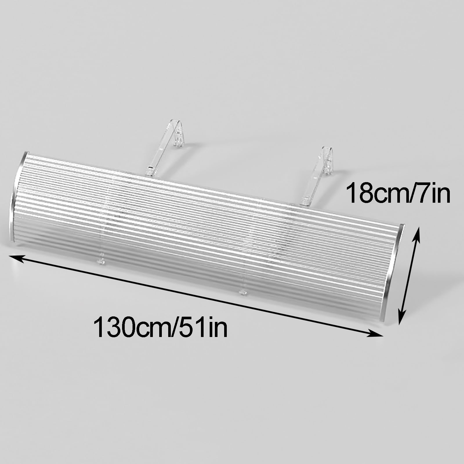 Deflettore Condizionatore Universale di Ventilazione Regolabile Trasparente Deflettori per Condizionatori Split e a Parete, Anti-Soffio Diretto(130x18cm/51x7in)