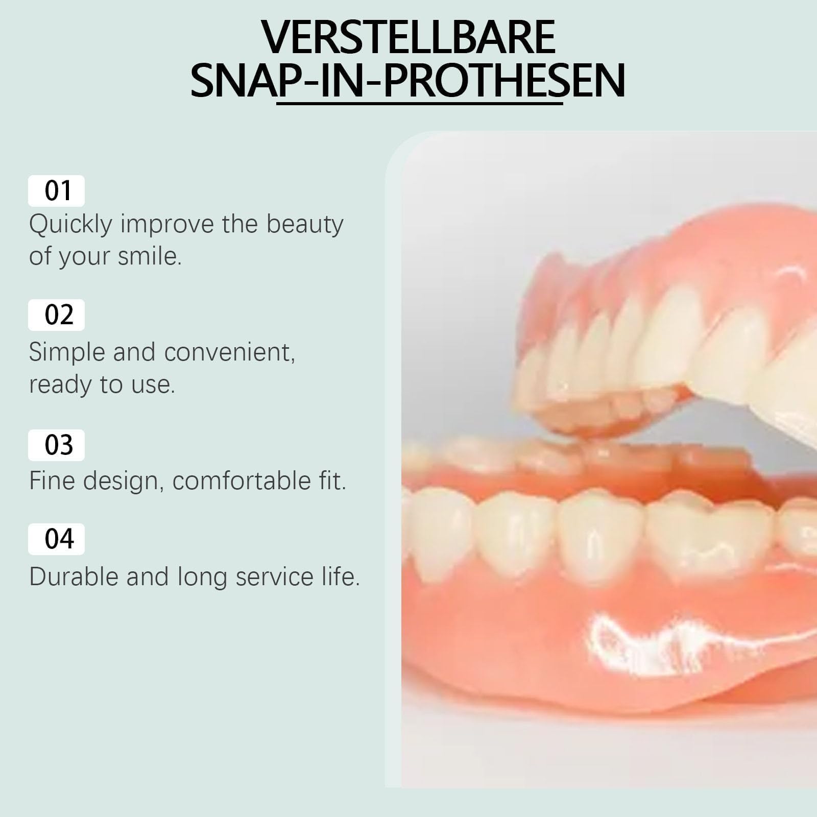 Ensemble Complet De Prothèses Dentaires Haut De Gamme, Prothèses Dentaires En Silicone Sur Mesure Pour Le Haut Et Le Bas, Ajustement Naturel, Pour Hommes Et Femmes (2Set)