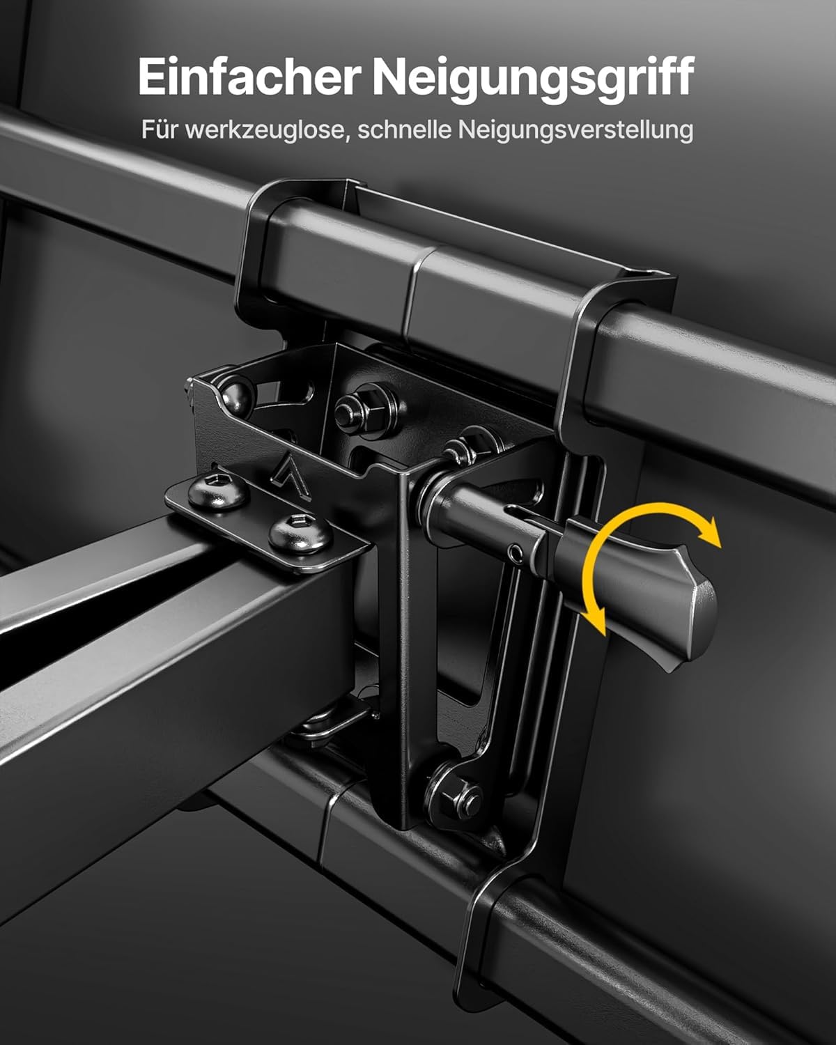 monTEK TV Wandhalterung 638 mm für 37-90 Zoll bis 75 kg, max VESA 600x400 | 2026 neu,Stabile doppelte Gelenkarme,638 mm Auszug,Montageset,Schwenkfunktion,Werkzeuglose Neigung
