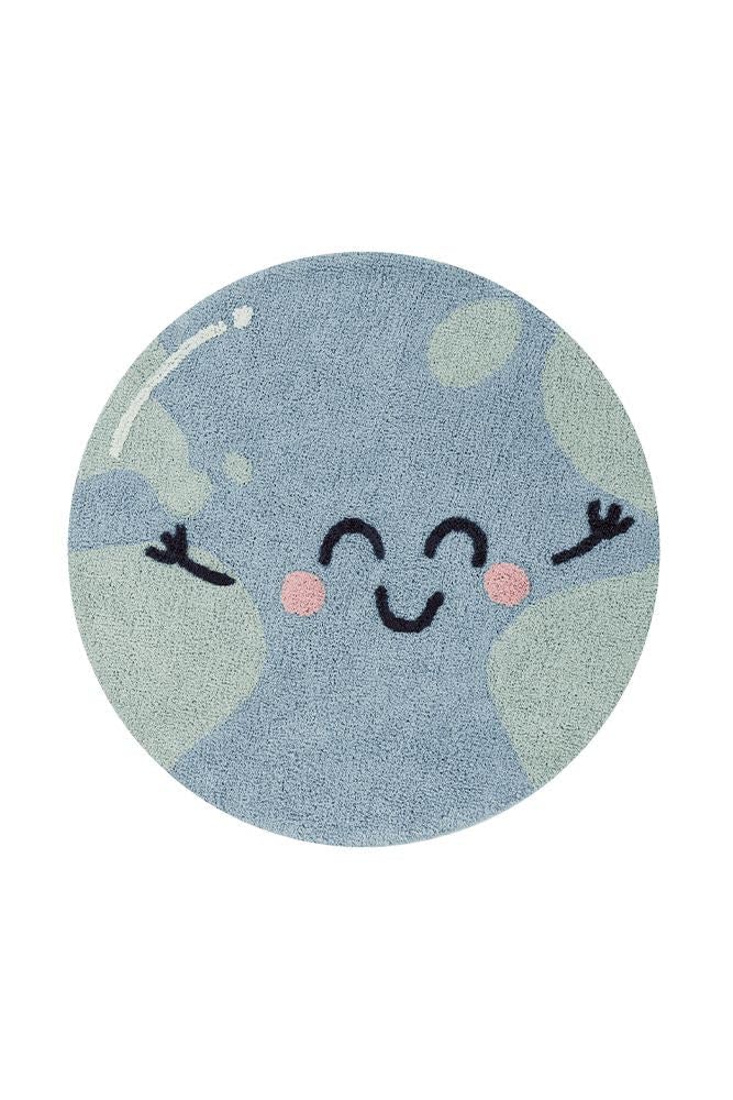 Lorena Canals Wasable rug You're My Sunshine - Light Yellow, Dark Grey, Peach - 97% Cotton 3% other fibres Base: Recycled cotton - 100 cm