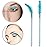 i-Laesh 100 Pcs Crystal Eyelash Brush Mascara Wands Disposable Eyebrow / Lash Brushes for Eyelashes Extensions Eye Makeup Kit Lashes Applicator Tool Spoolies (Crystal - Peacock Blue)