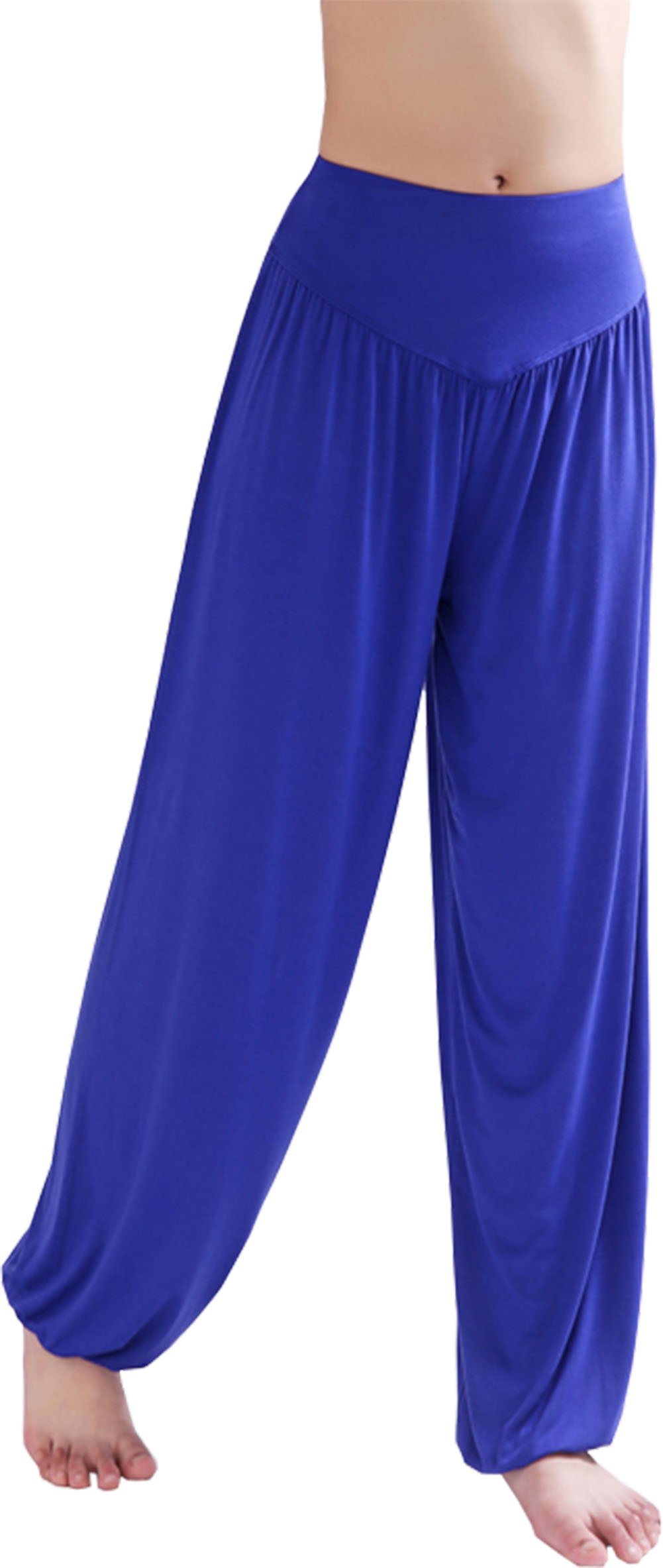 Hoerev Super Soft Modal Spandex Harem Yoga Pilates Pants,RoyalBlue,XXL