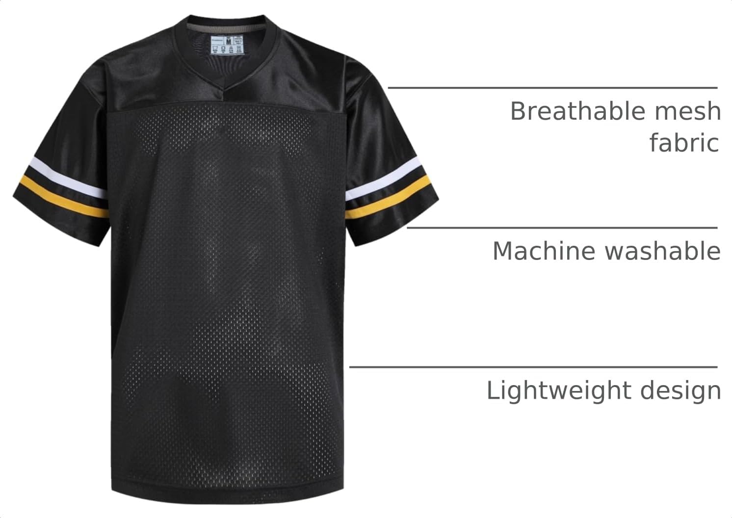Retro Fans Football Jerseys for Men Women Unisex Workout T-Shirts Fashion Tops Casual Outfits image 4