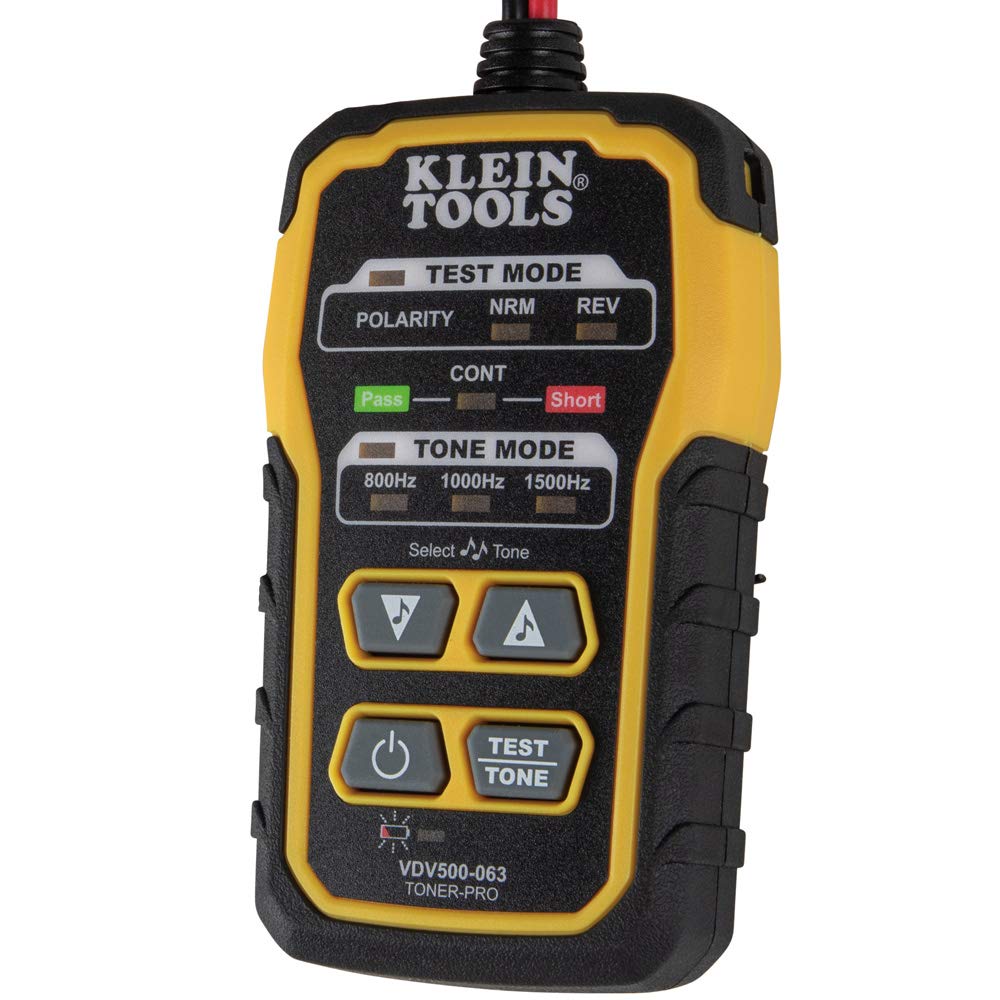 Klein Tools VDV500-063 Wire Tracer Tone Generator Continuity Tester for Ethernet, Internet, Telephone, Speaker, Coax, Video, and Data Cables RJ45, RJ11, RJ12 — Amazon image 6