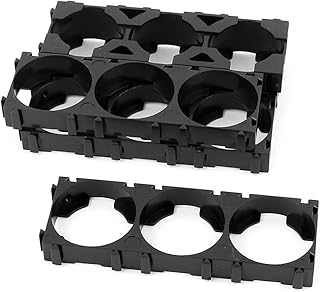 IIVVERR Suporte triplo para bateria de lítio 5 unidades 26650 para pacote de bateria DIY(5 piezas 26650 soporte de soporte de batería de litio triple para el paquete de baterías de bricolaje