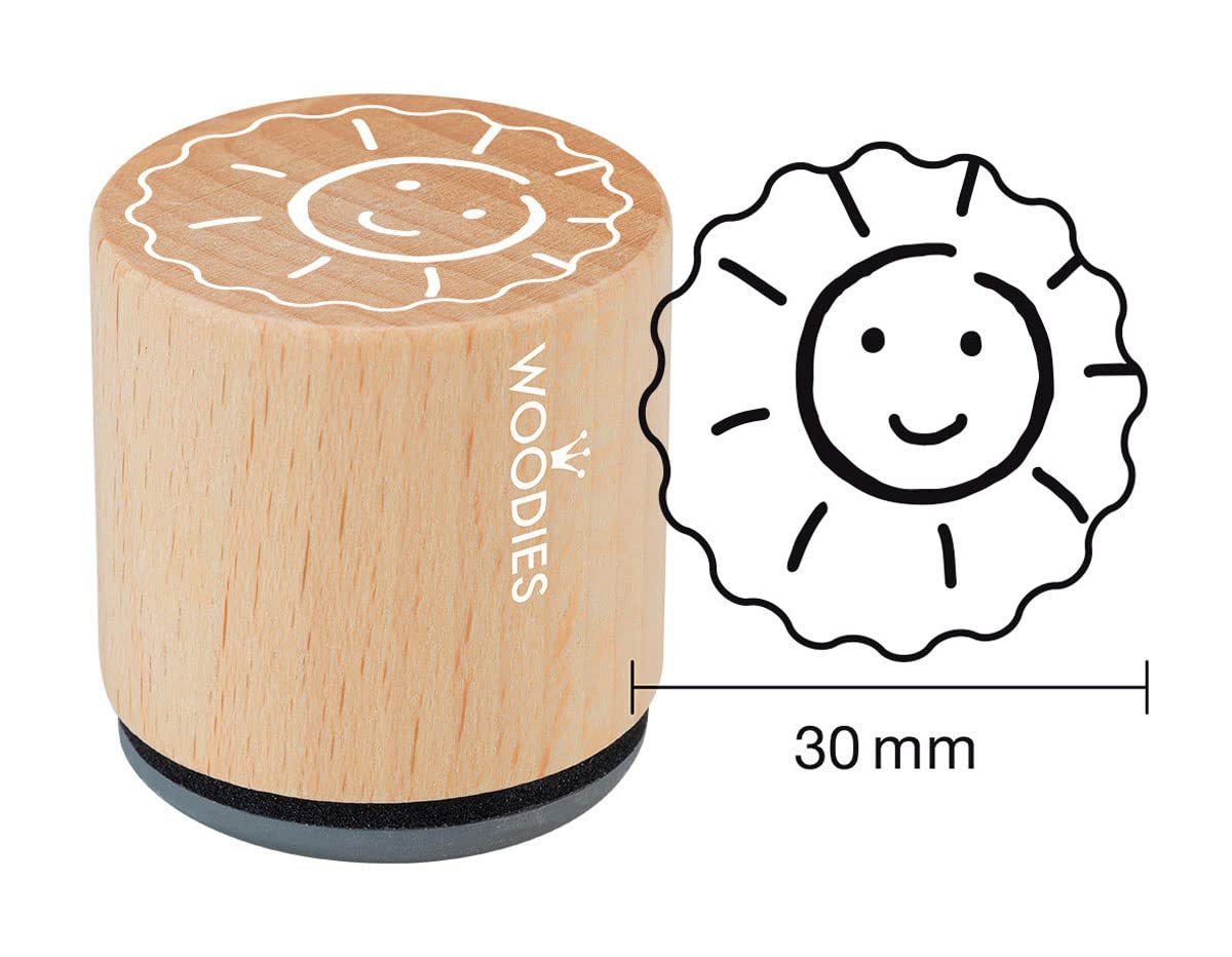 Timbro In Legno Woodies - Forma Torta Per Fai Da Te E Scrapbooking