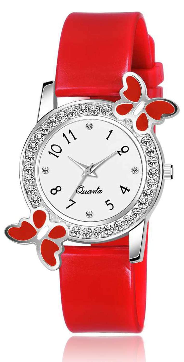 Acnos Silicone Premium White Dial Red Colors Diamond Analog Watch For Girl Best Design Butterfly Combo 2 Pack Of 2, Red Band (B0C2D8M1DS) Amazon Price History, Amazon Price Tracker