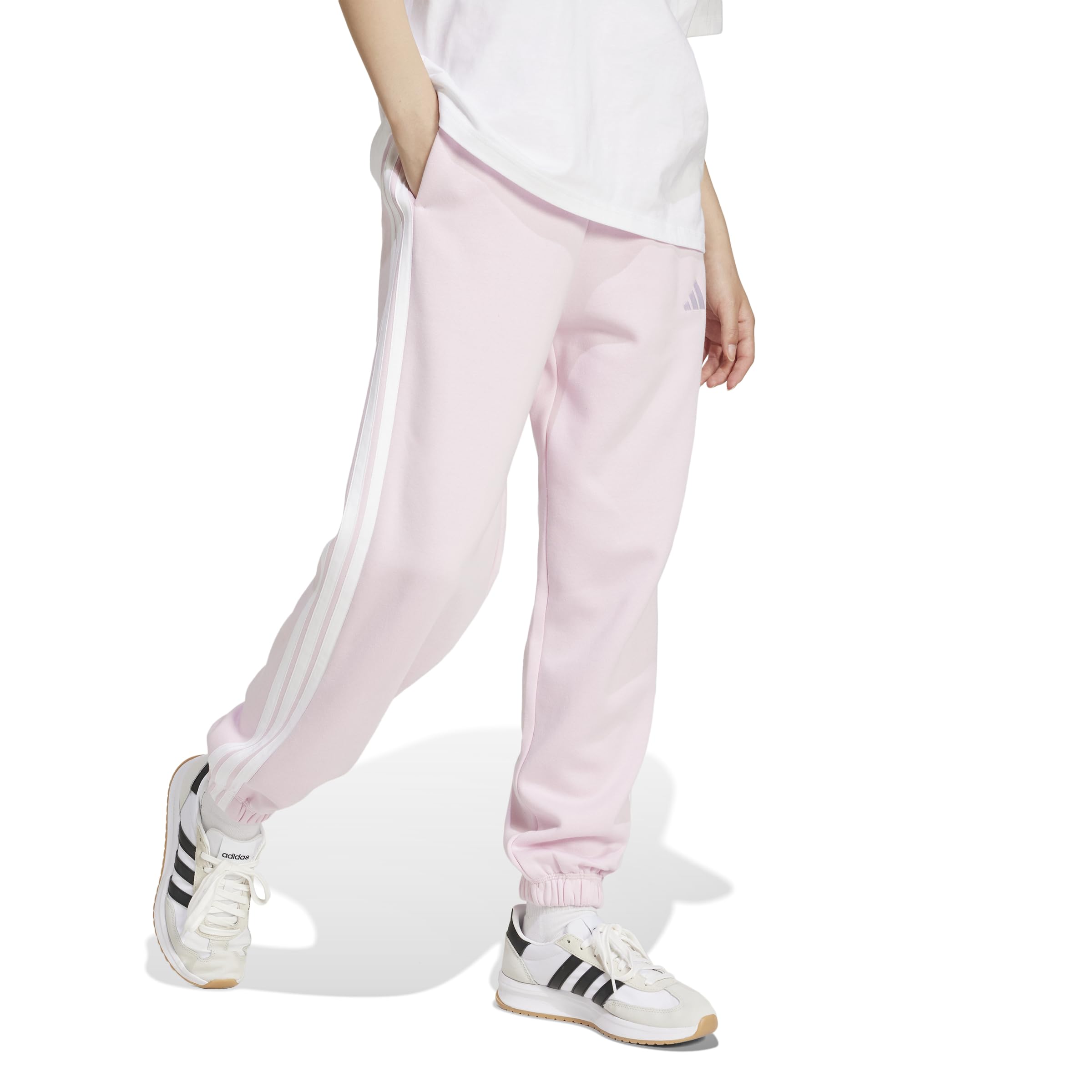 adidas Mujer Essentials 3-Stripes Fleece Loose Pants