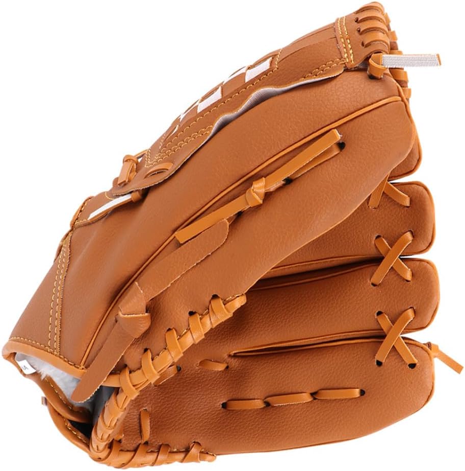 Mipcase Catchers Glove for Men Softball Baseball Left Hand PVC Material Basket Weave Comfortable Padding