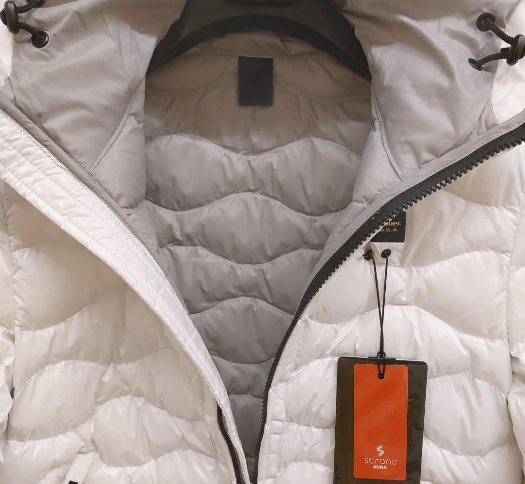Blauer Bryant Centogrammi Onda Giubbotto Piumino Bianco, Nylon, Cappuccio Fisso, Chiusura con Cerniera, Unisex Ragazzi