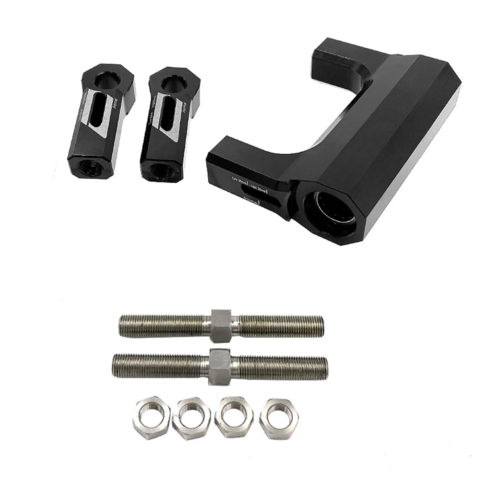 Kit de biellettes de Suspension CNC for Moto, Compatible avec Les modèles S1000RR, S1000XR et S1000R 2013, 2014, 2015, 2016 et 2020. Kit de Suspension réglable.(Gray)