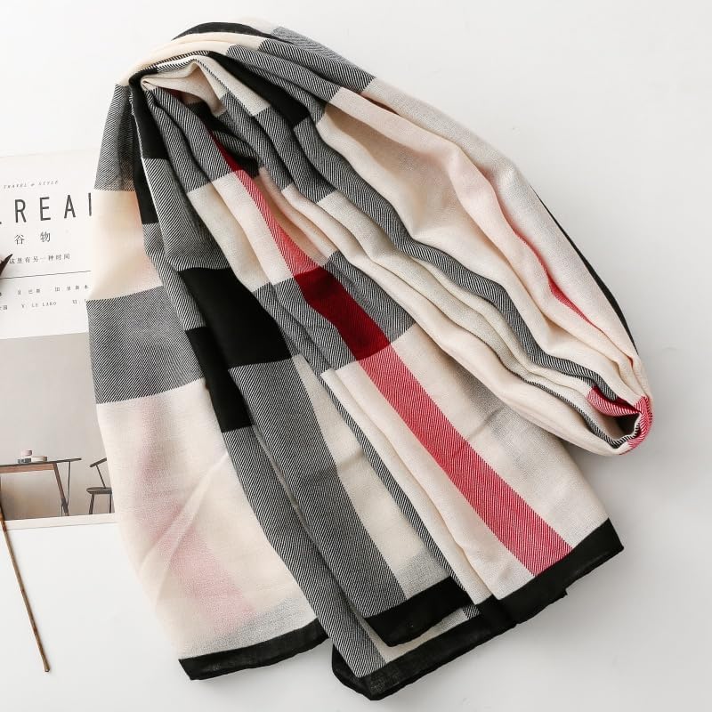 WZX Boho Scarf for Women Lightweight Floral Printed Scarves Fashion Shawl Wraps for All Season - Image 6