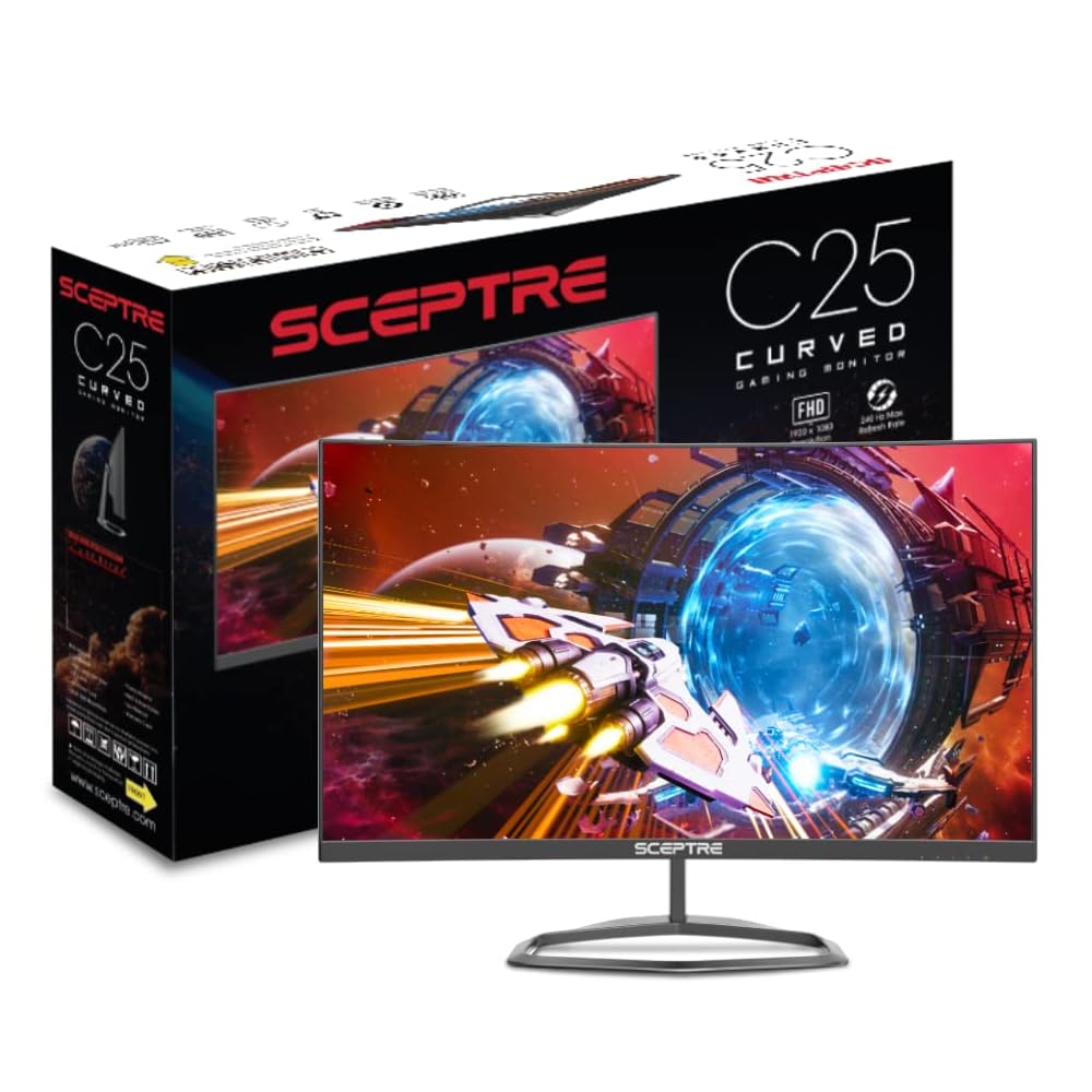 Buy Sceptre Curved 24.5inch Gaming Monitor up to 240Hz 1080p R1500 1ms