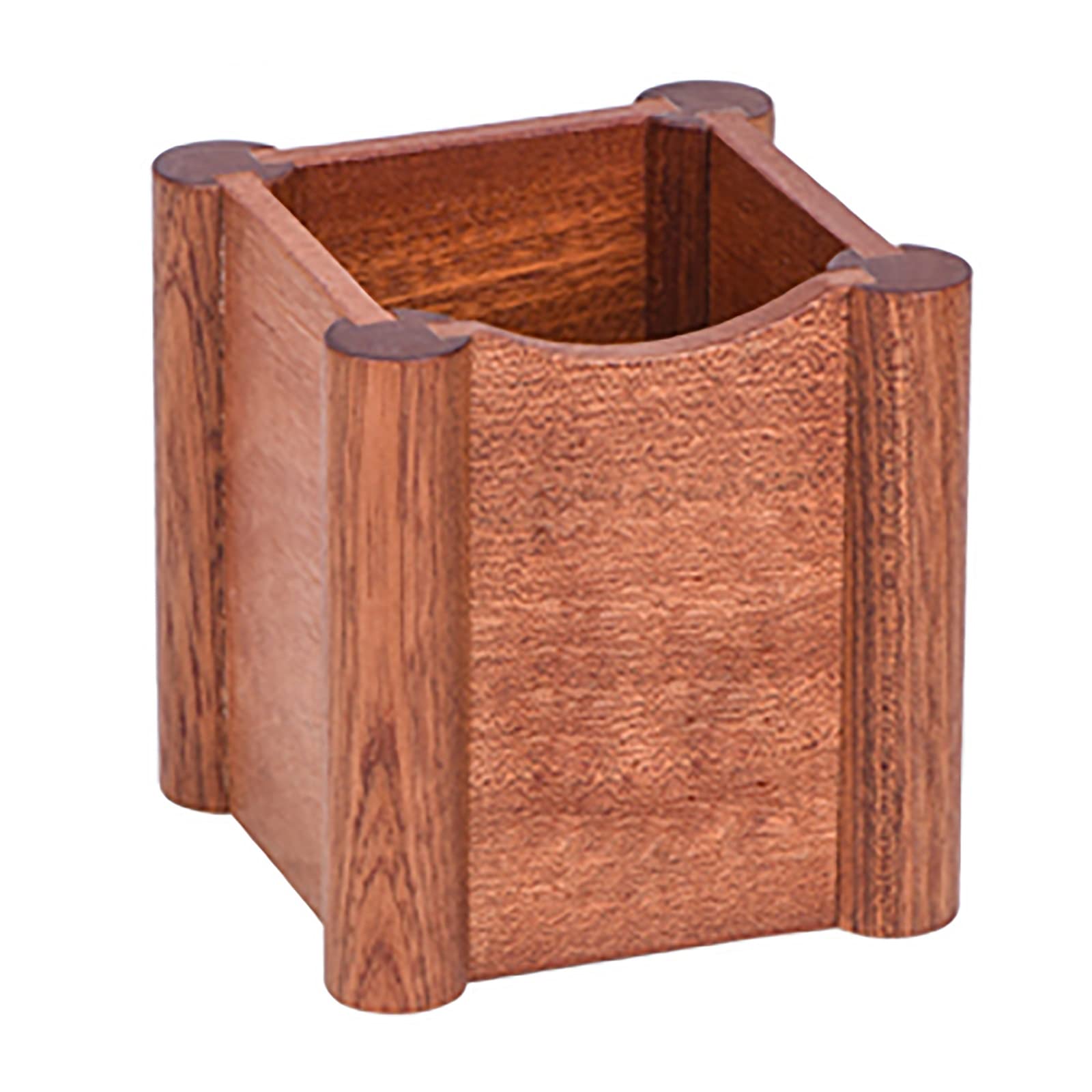 DUMRALBQE Wooden Pencil Pot Wooden Pen Holder Office Desktop Children Student Stationery Organizer for Home Office(Brown)
