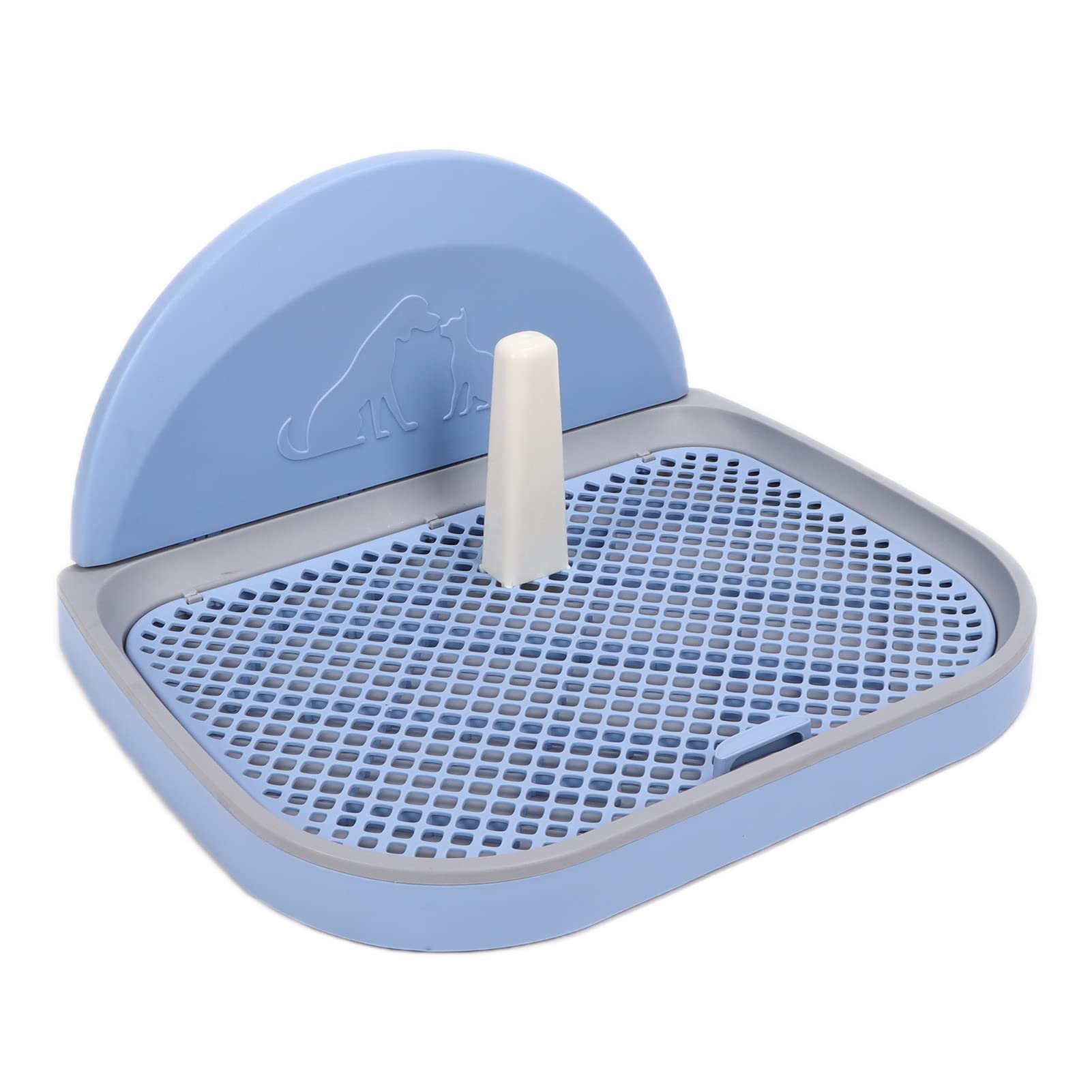 Hundetoilette, Pinkel-Pad-Halter, Hundetöpfchen-Trainings-PIPI-Pad-Halter mit Abnehmbarem Pfosten und Wandabdeckung, Tragbares Mesh-Haustier, Indoor-Hundetraining-Toilette,