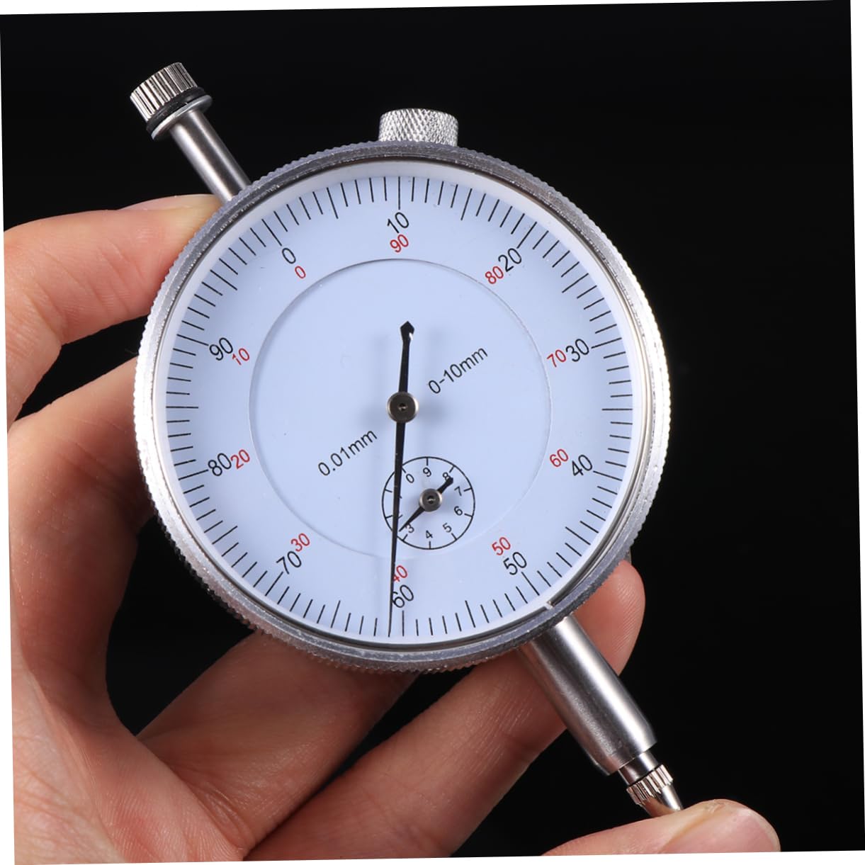 VALICLUD Indicateur à Cadran Mécanique Résolution 0,01mm Précis 0-10mm en Acier Inoxydable et Mesures Fiables pour Processus Industriels