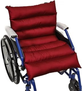 Cojín para silla de ruedas, de fibra hueca siliconada, cojín con respaldo antiescaras ortopédico para cochecito, rojo
