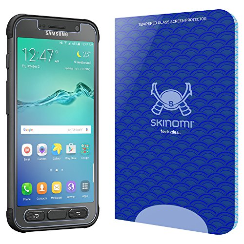 Skinomi Tech Glass Screen Protector Compatible with Galaxy S7 Active (AT&T Galaxy S7 Active) 9H Hardness Clear HD Ballistic Tempered Glass Shield
