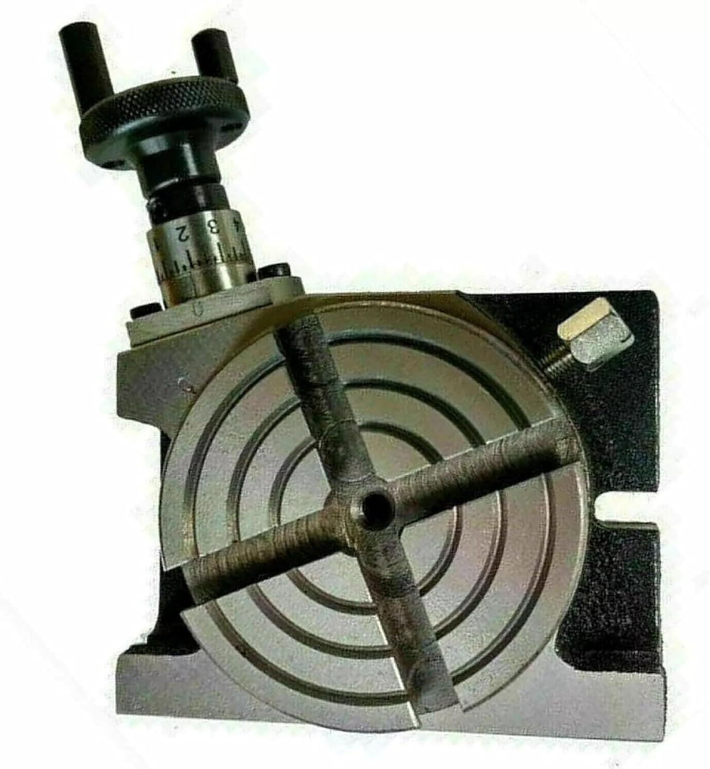 Mesa giratoria de 3 pulgadas, horizontal y vertical, fresadora de precisión de 80 mm