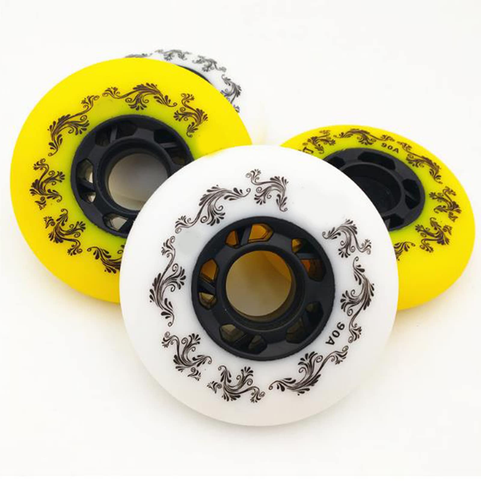 Generico Rotelle per Pattini in Linea Esterno Interno Confezione da 8 Ruote di Ricambio Premium Ruote di Ricambio per Skate in Linea Pattinaggio Resistenti all'Usura da 72 mm, 76 mm E 80 mm
