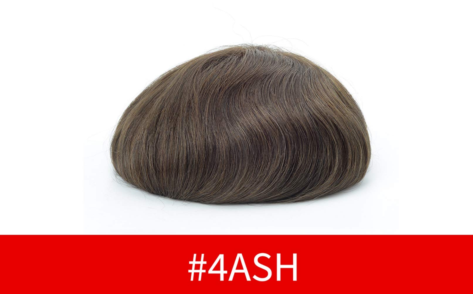 Lordhair Toupee for Men with 100% European human hair 8x10 inch Hairpiece for Men 0.06mm Super Thin Skin Hairsystem All V-looped Mens Toupee (Medium Dark Brown 4#(ASH)) - Image 2