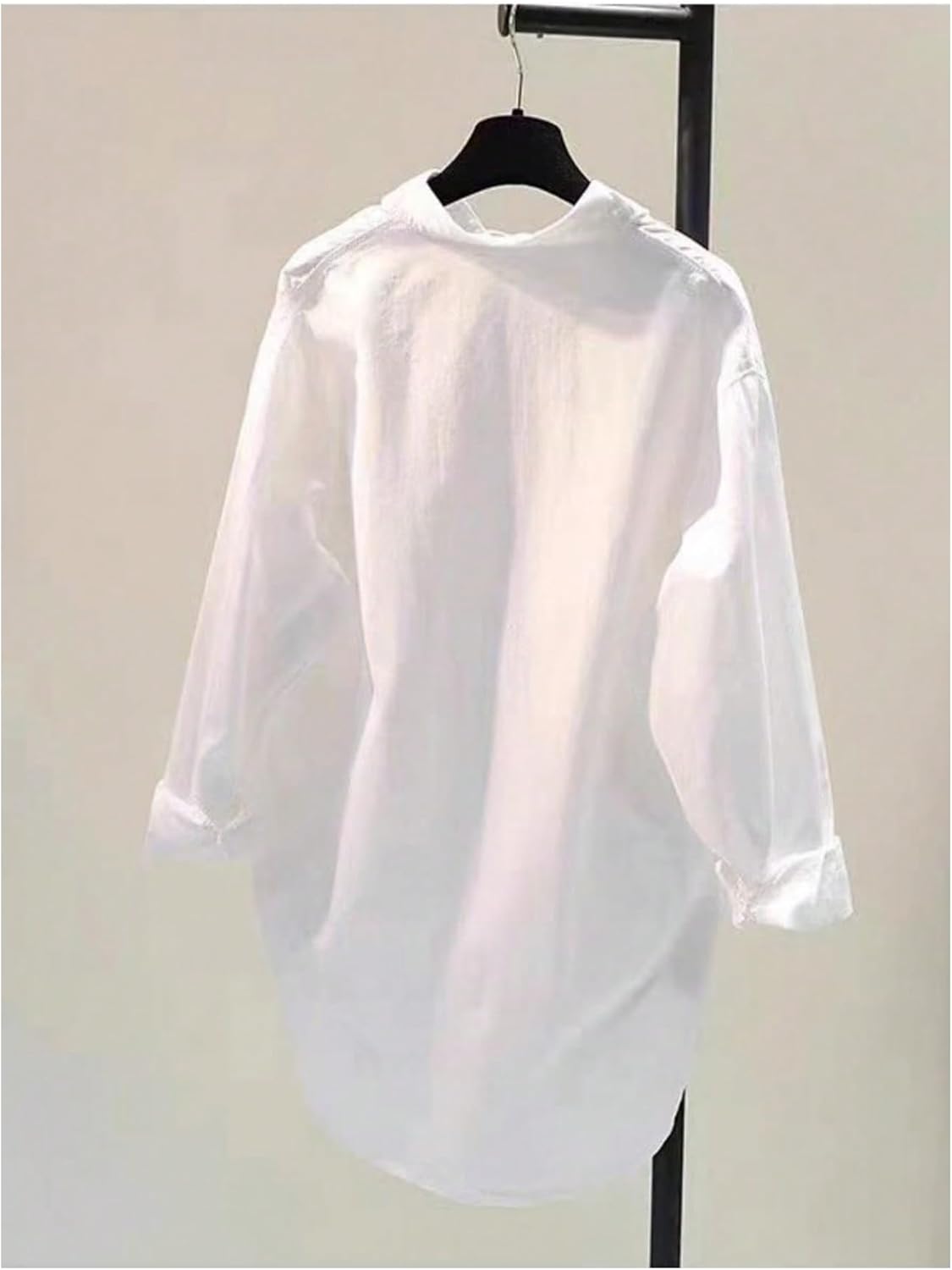 SHENHE Women's Sheer Button Up Blouse Long Sleeve Office Work Blouses - Image 2