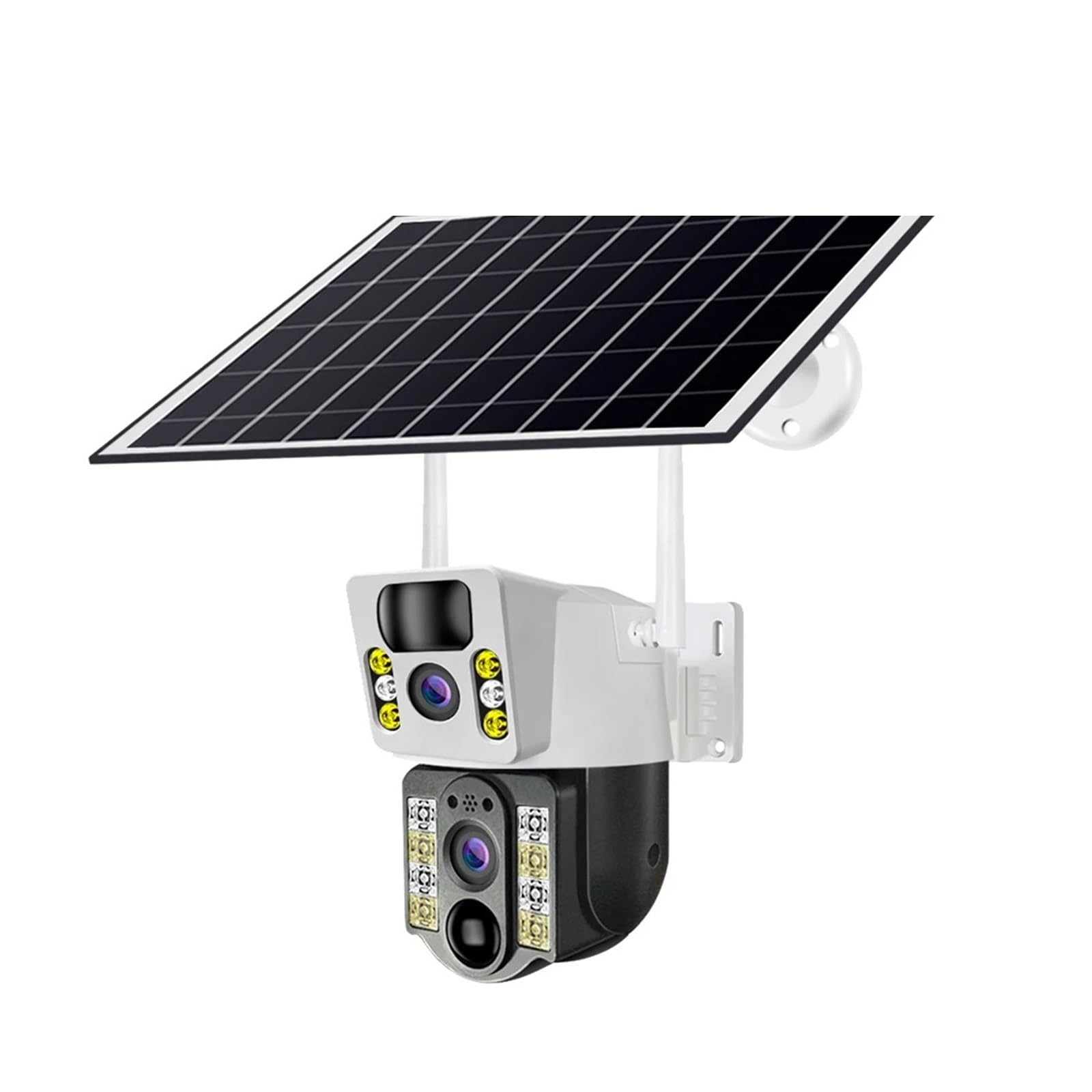 Oshpmbdlyfj Wifi Camera No Card 8Mp 4K Wireless Solar Camera 4G Sim Outdoor Dual Lens Wifi Ip Camera Pir Night Vision Cctv Security Protection Monitor(Wifi Camera No Card)