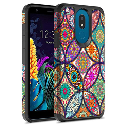 Rosebono Compatible with LG Escape Plus Case, LG Arena 2 Case, LG Journey LTE Case, Slim Hybrid Graphic Fashion Cute Colorful Silicone Skin Cover Armor Case (Colorful Mandala)