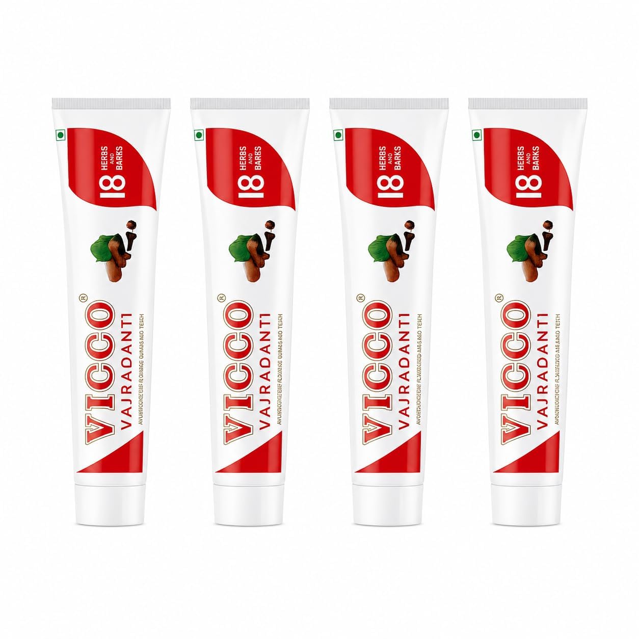 Vicco Vajradanti Paste I Ayurvedic Toothpaste with 18 Herbs & Barks I Strengthens Teeth & Gums I Fights Plaque, Tartar & Sensitivity I Vegan & Cruelty-Free Oral Care, Pack Of 4, 50 Gm-image-44