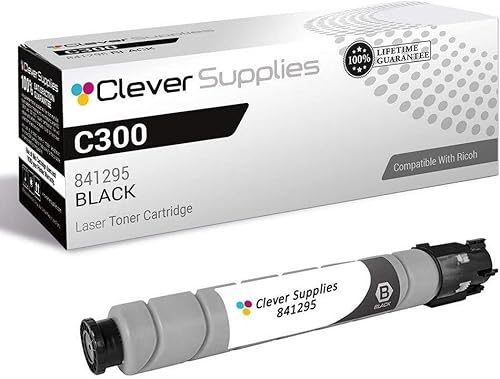 CS - Cartucho de tóner compatible para Ricoh C300 841295 Negro Color Laser Aficio MP C300 Aficio MP C300SR Aficio MP C400 Aficio MP C400SR Aficio MP