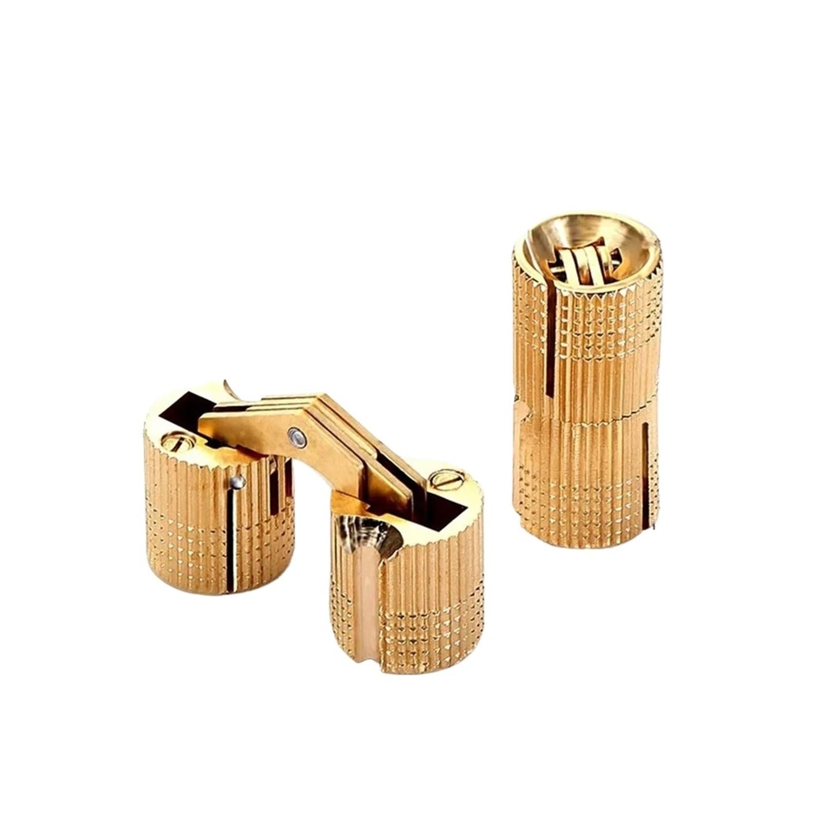 Barrel Hinge, Barrel Hinge 8-18mm Brass Multicolor Cylindrical Invisible Concealed Hidden Box(16mm Gold)