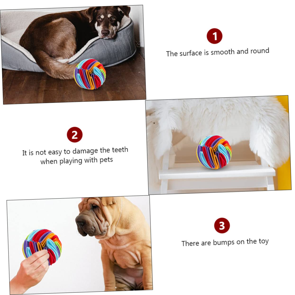 BESPORTBLE 3stücke Funny Pet Chew Toy Interaktives Kauspielzeug Für Hunde Fördert Langsames Fressen Hergestellt Aus Sicherem Material Für Haustiere Jeden Alters Bunt Und Ansprechend Für
