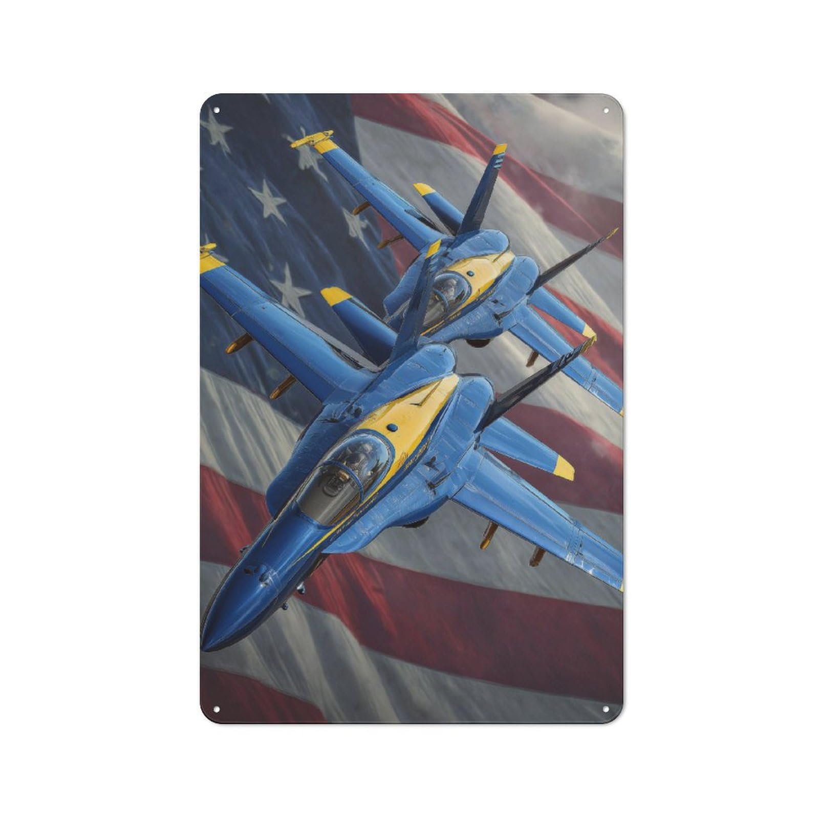 Junmoney Blue Angels Flight Display For Garden Room Or Summerhouse, Retro Metal Sign 30X20cm, For Metal Sign Collectors, For Vintage Wall Decor Fans