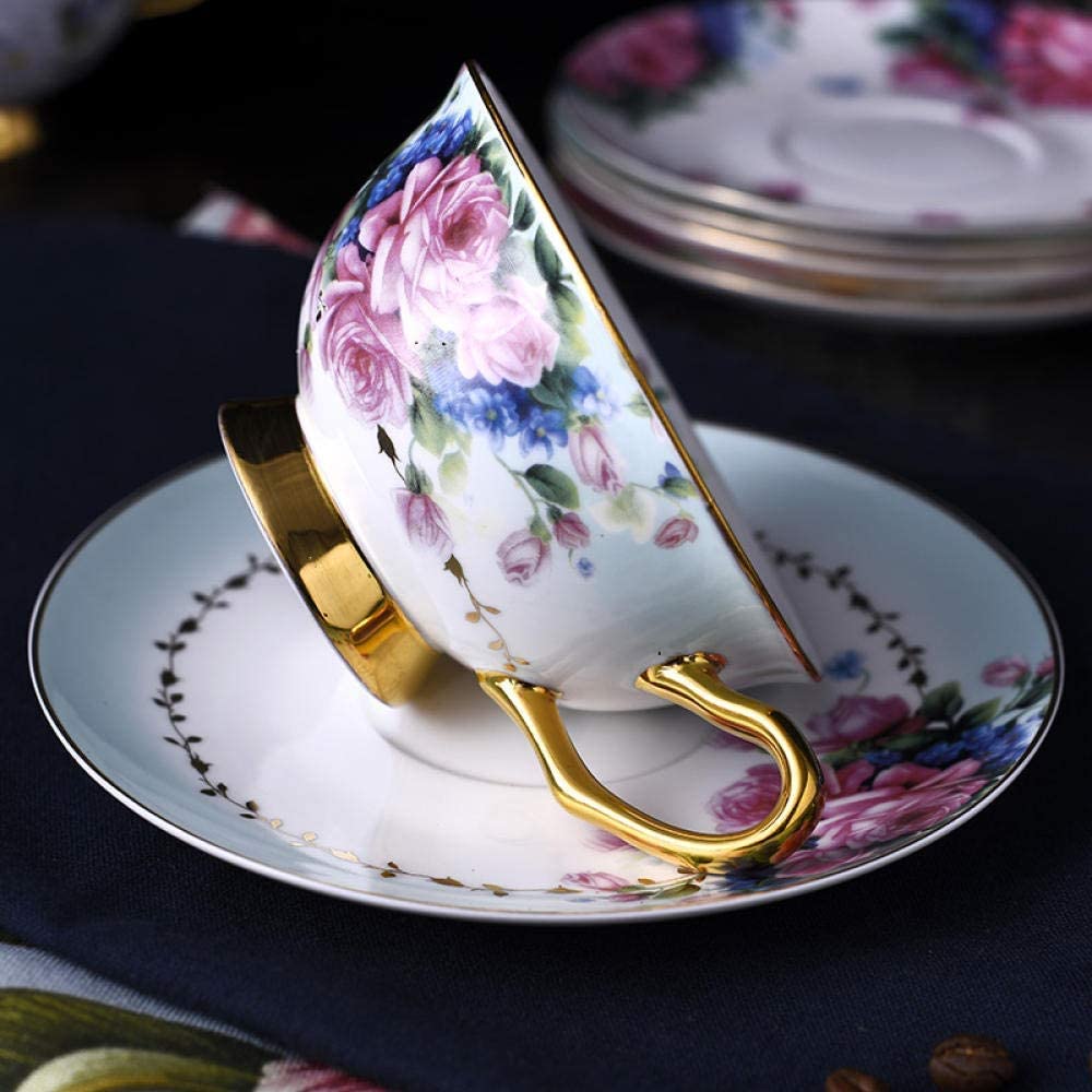 Styl Deser Filiżanka Popołudniowa Herbata Zestaw Herbaty Porcelana Pałac Pastoralny Filiżanka Kawy Spodek Łyżeczka
