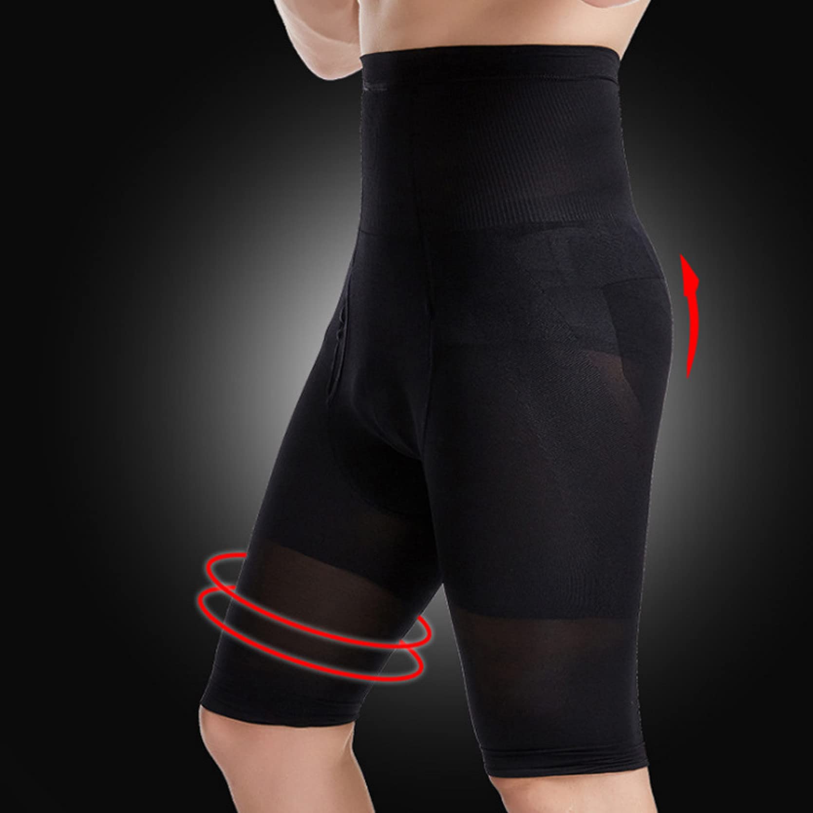 bezszwowe spodenki modelują dla mężczyzn stretch hip enhancer urządzenie do modelowania sylwetki wysoka talia uda szczuplejsze bokserki bielizna