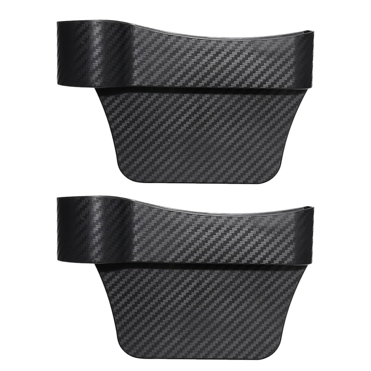 Organizador Almacenaje Plástico para Asiento Coche 2 Cajas Compactas Relleno Huecos Uso Diario Vehículo Conductor Copiloto