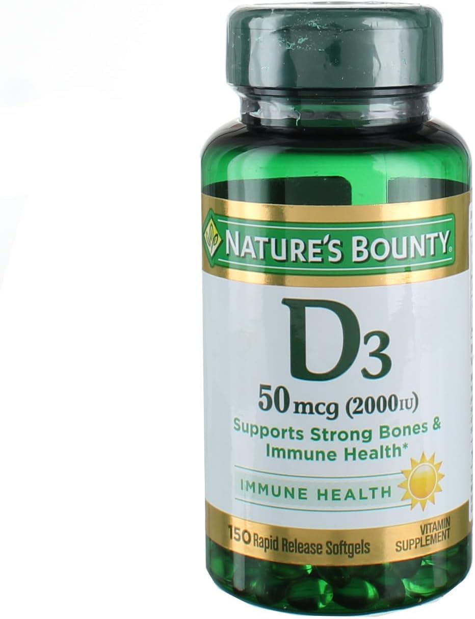 Nature's Bounty Vitamin D, Supports Immune Health & Bone Health, 150 Count — Amazon image 3