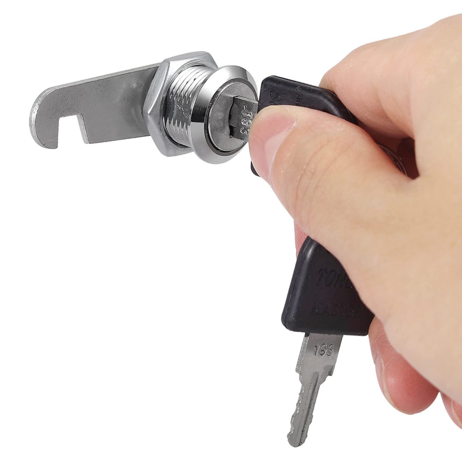 Serratura Per Porta 16-40 Mm Serratura A Camma Per Armadietti, Cassetti, Cassette Postali | Spessore Porta 16-40 Mm | Con 2 Chiavi Serratura Cassetta Posta - Foto 12