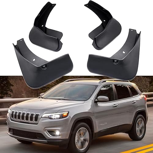 Guardabarros para guardabarros con solapas de barro para automóvil compatible con Jeep Cherokee 2019 2020 2021 2022 2023
