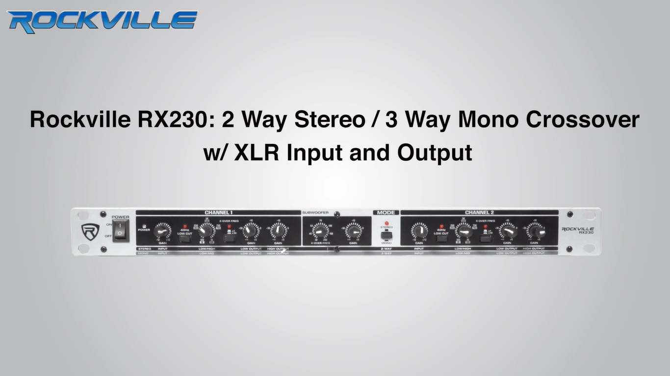 Amazon.com: Rockville RX230 2-Way Stereo/3-Way Mono Crossover, XLR