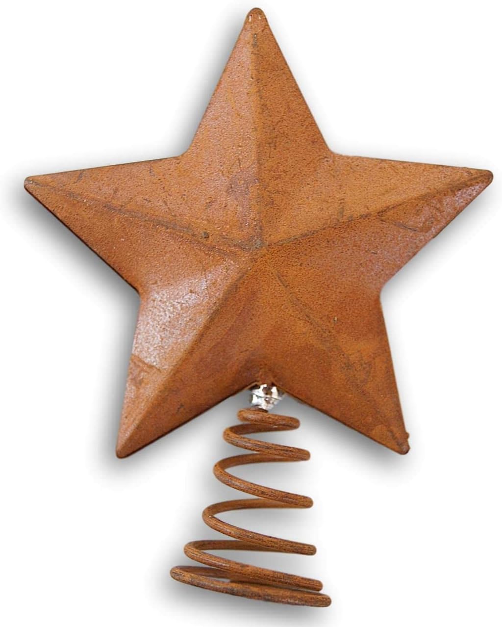 Rust Metal Star Mini Tree Topper - 2.75 Inches, Brown