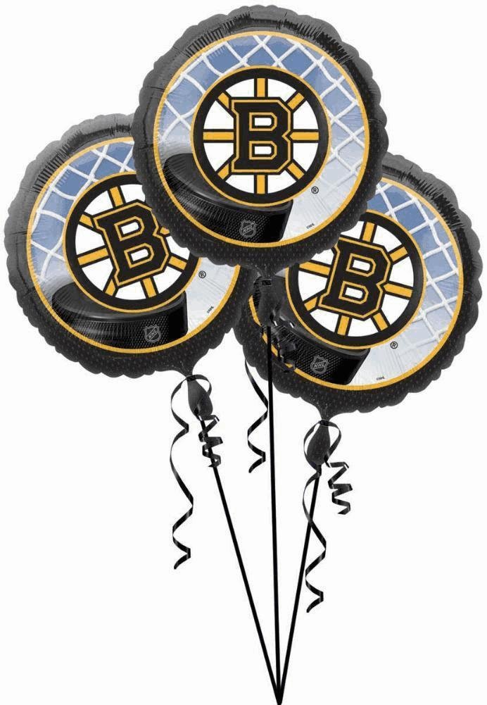Amscan Party Decoration Exciting Boston Bruins Balloons (3 Pack), 18", Silver
