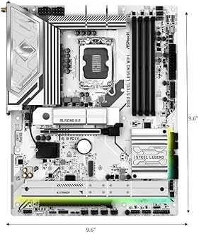 ASRock B860 Steel Legend WiFi 6E LGA1851 Intel Core Ultra (Series 2) DDR5 8666+ (OC) MHz 256GB M.2 ATX Motherboard Thunderbolt SATA3 6.0 Gb/s PCIe 5.0 2.5G LAN HDMI DisplayPort BIOS Flashback
