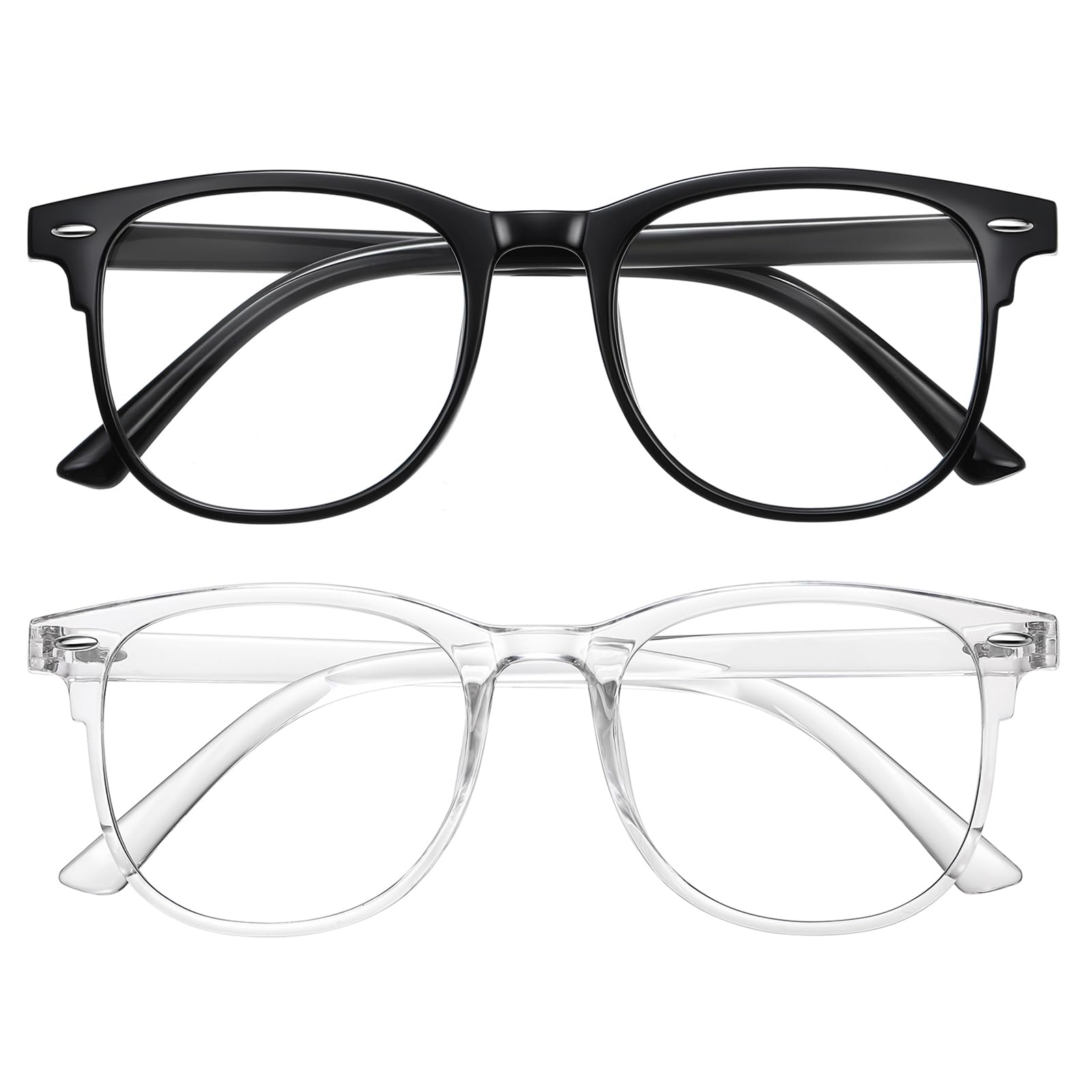 Okany Blue Light Blocking Glasses for Women Men Woman Black Computer Screen Filter Gaming Glasses Womens Mens 99.9% Blue Light Blocker Round Fashion