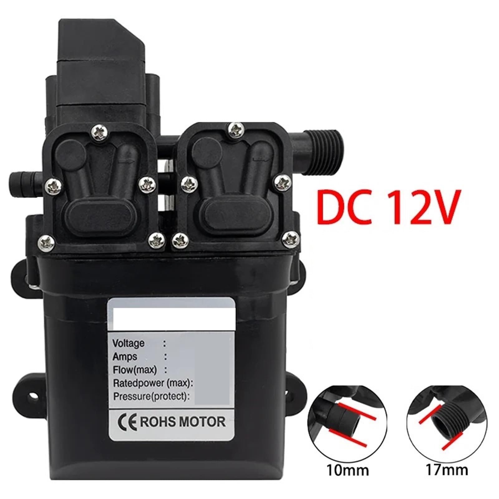 Wytrzymała pompa wodna z membraną wysokociśnieniową DC 12 V 5,5 l/min Wysokociśnieniowa samozasysająca pompa wodna z membraną wysokociśnieniową i automatycznym