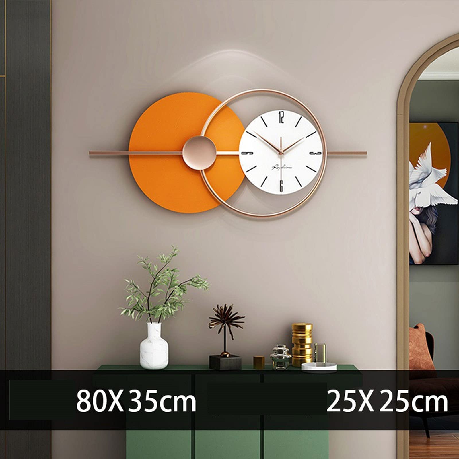 BTZHY Wall Clock,Lighta Living Room Decoration Clock Moderh Creative Home for Bedroom