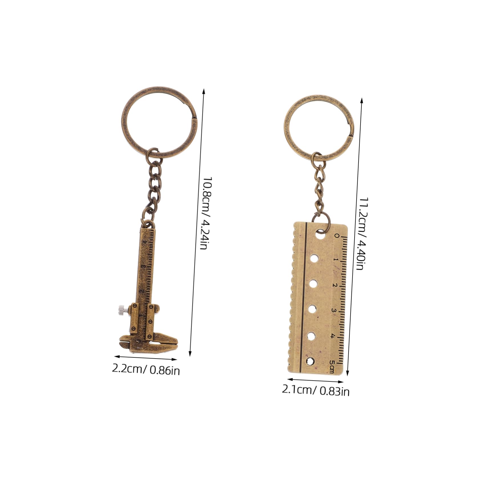 LIFKICH Keychain Ruler Tool Mini Caliper Keychain for Backpacks Handbags Measuring Vernier Caliper Gadget Design